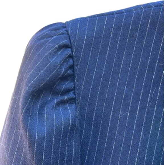Peabody House NWT Women's Vintage Navy Blue Pinstripe Suit Skirt Set Size 11/12 - Picture 7 of 16